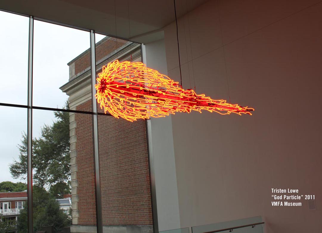 God Particle Tristin lowe hanging exhibit - VMFA