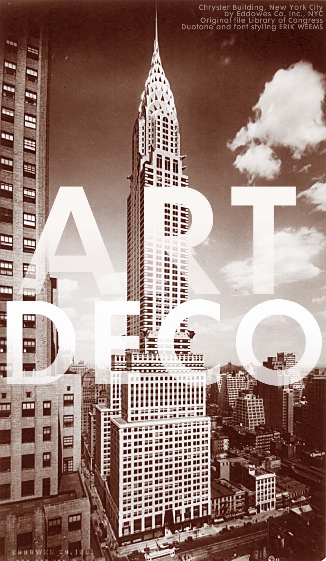 Art Deco the Chrysler Building in New York City Duotone