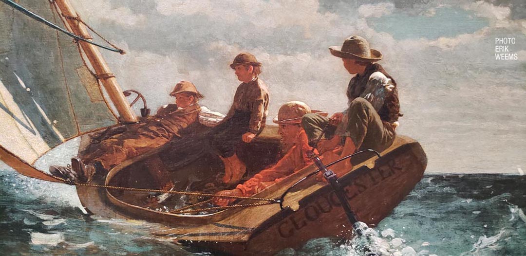 Breezing Up Winslow Homer Artwork detail