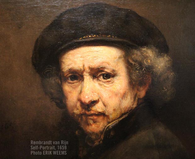 Detail of 1659 Rembrandt Self-Portrait Painting