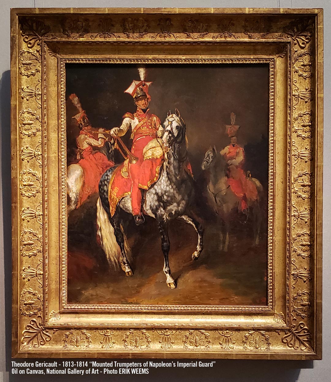 Theodore Gericault - 1813-1814. Mounted Trumpeters of Napoleon’s Imperial Guard Oil on Canvas, National Gallery of Art