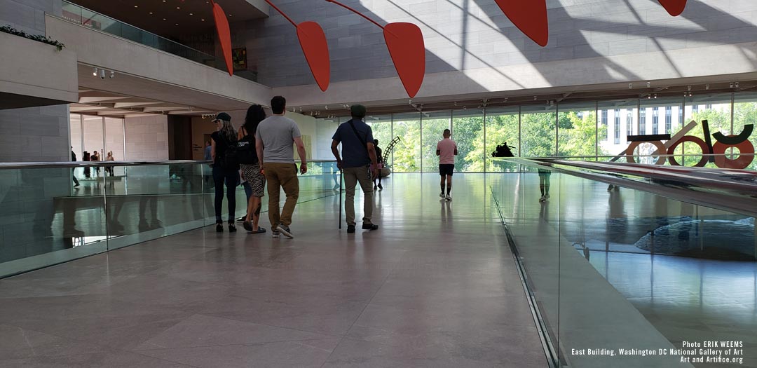 Inside the East Building walking to the exit - National Gallery of Art