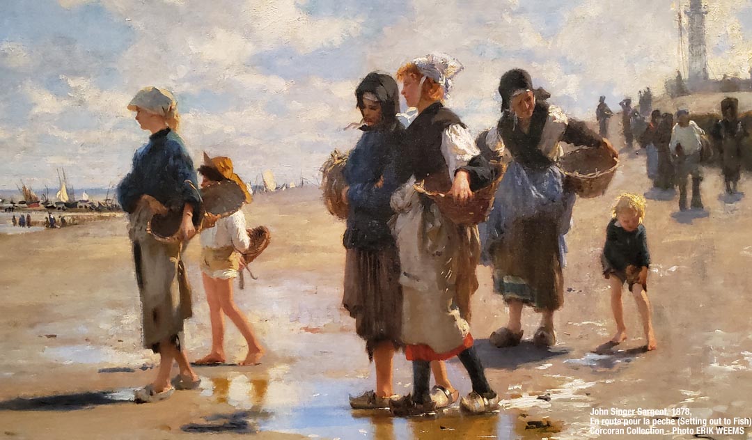 John Singer Sargent oil painting 1878 - Setting out to Fish - en route pour la peche - Corcoran Collection at NGA