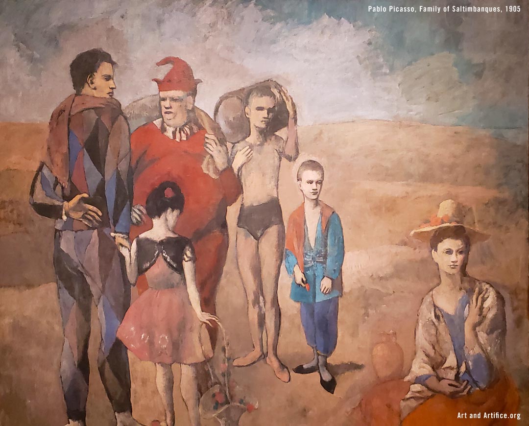 Pablo Picasso - The Family of Saltimbanques - 1905 - detail