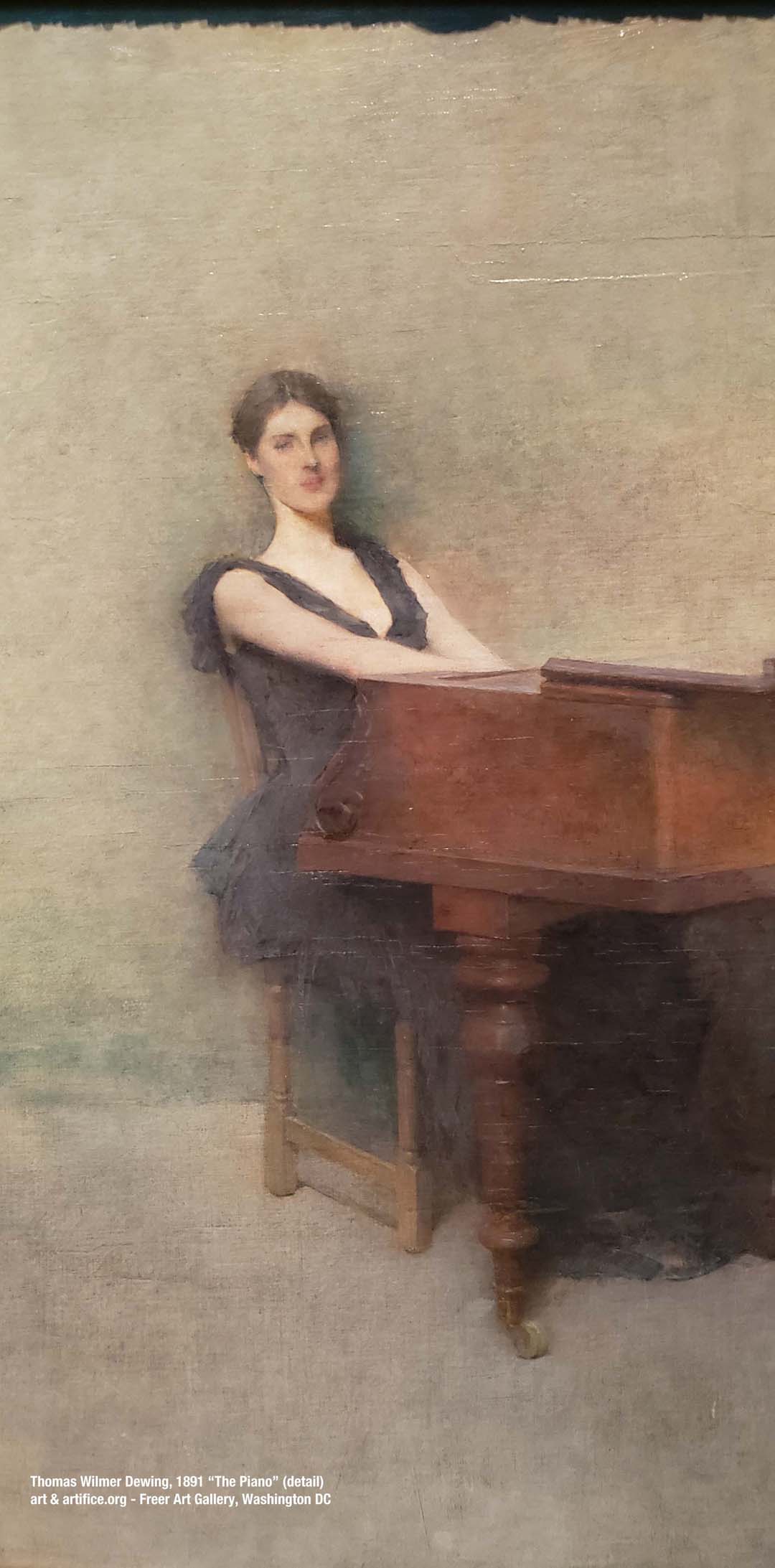 Detail image - The Piano by Thomas Wilmer Dewing 18791 - a the Freer Art Gallery